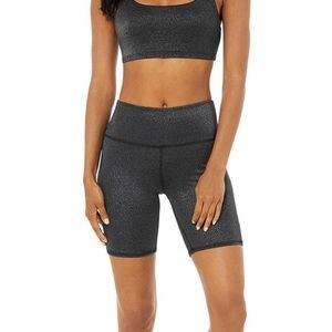 Alo Glitter Biker Shorts